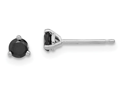 14k White Gold Earrings Style STBK - Classique Jewelry Inc.