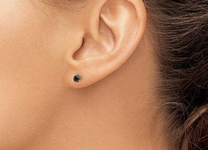 14K white gold diamond stud earrings, another view