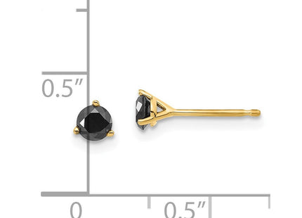 14K white gold diamond stud earrings, further view