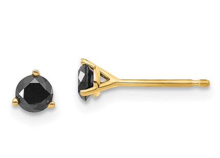 14K white gold diamond stud earrings