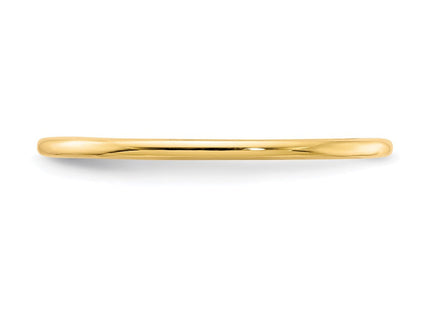 14K yellow gold stackable band, another view