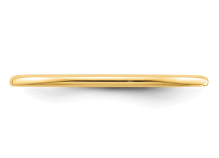 14K yellow gold stackable band, further view
