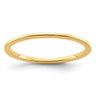 14K Yellow Gold Half Round Polished Stackable Band Size 6