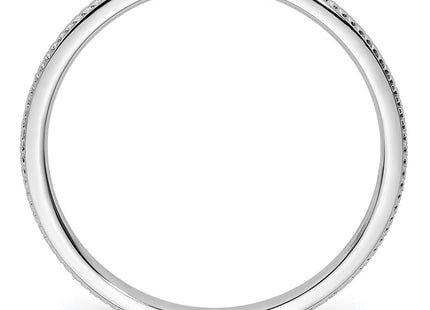 14K white gold stackable band, alternate view