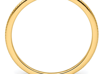 14K yellow gold stackable band, alternate view