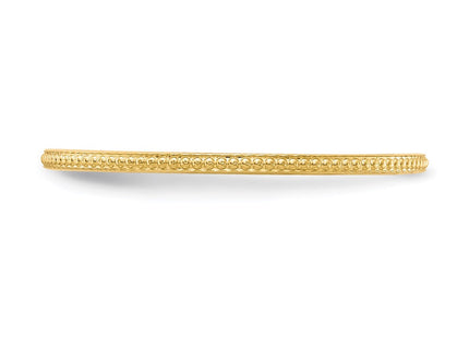 14K yellow gold stackable band, another view