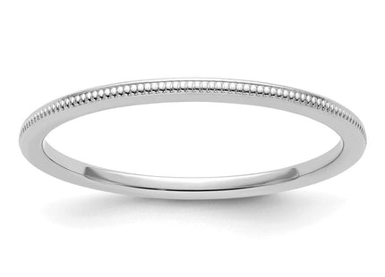 14K white gold stackable band
