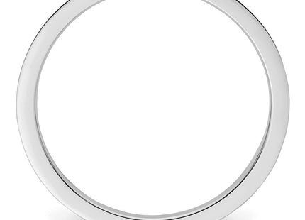 14K white gold cross stackable band, alternate view