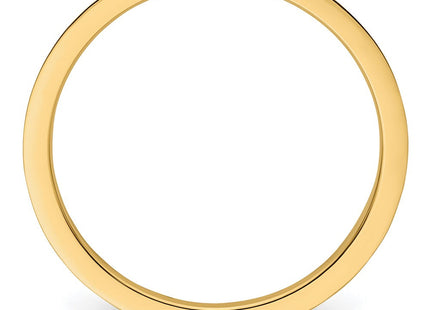 14K yellow gold cross stackable band, alternate view