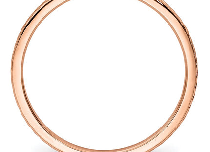 14K rose gold stackable band, alternate view