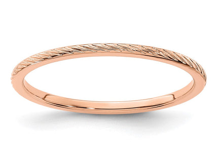 14K rose gold stackable band