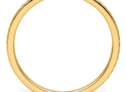 14K yellow gold stackable band, alternate view