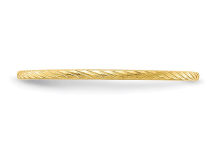 14K yellow gold stackable band, another view