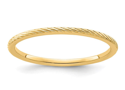 14K yellow gold stackable band