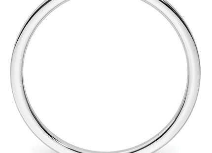 14K white gold stackable band, alternate view