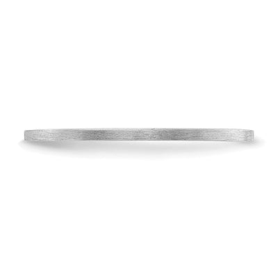 14K White Gold Flat Satin Stackable Band