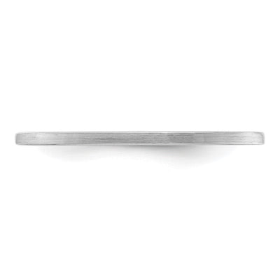 14K White Gold Flat Satin Stackable Band
