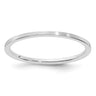 14K White Gold Flat Satin Stackable Band Size 8