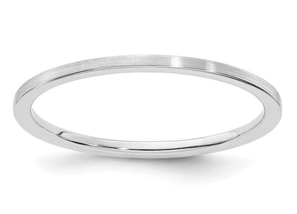 14K white gold stackable band