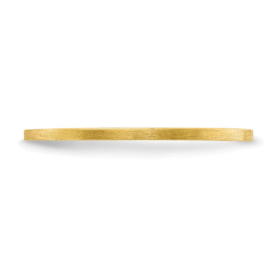14K Yellow Gold Flat Satin Stackable Band Size