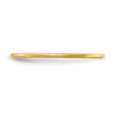 14K Yellow Gold Half Round Satin Stackable Band Size
