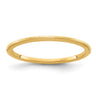 14K Yellow Gold Half Round Satin Stackable Band Size 4.5
