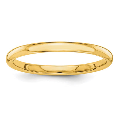 14K Polished Stackable Band