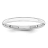 14k White Gold Polished Stackable Band Size 6.5