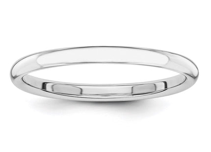 14K white gold stackable band