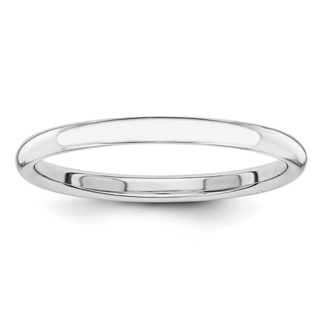 14k White Gold Polished Stackable Band