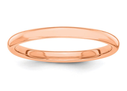 14K rose gold stackable band