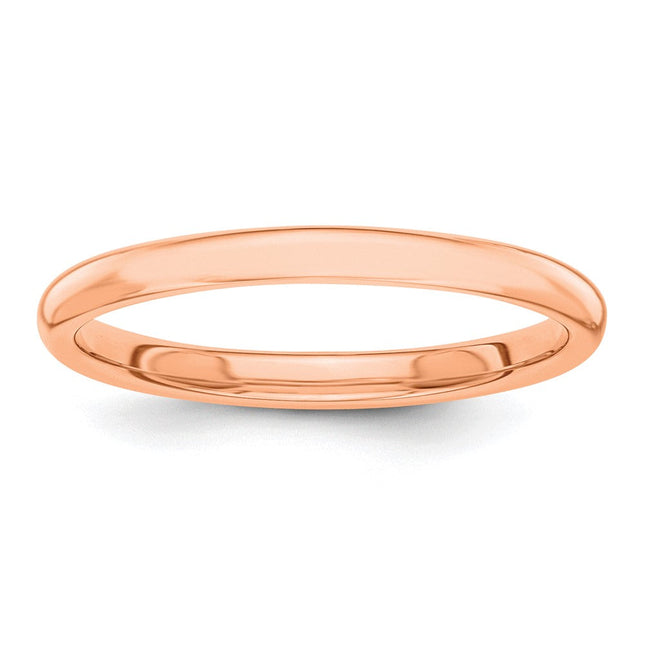 14k Rose Gold Polished Stackable Band