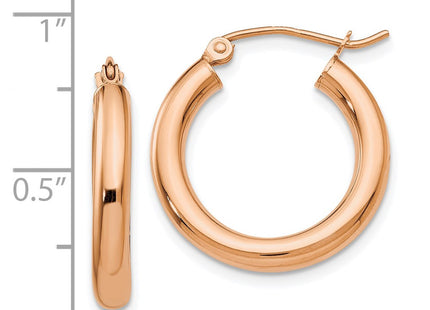 14k Rose Gold Earrings Style T1004 - Classique Jewelry Inc.