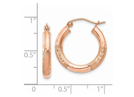 14k Rose Gold Earrings Style T1016 - Classique Jewelry Inc.