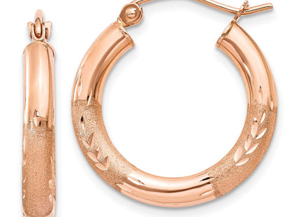 14k Rose Gold Earrings Style T1016 - Classique Jewelry Inc.