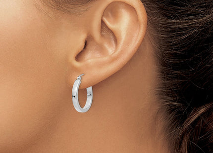 14K gold hoop earrings, another view