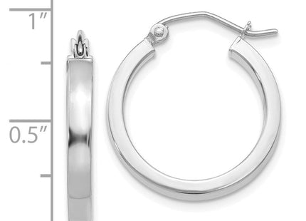 14K gold hoop earrings, further view
