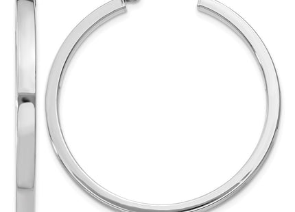 14K white gold hoop earrings