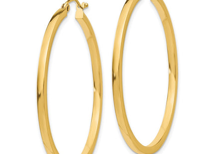 14K gold hoop earrings, alternate view