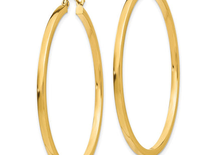 14K gold hoop earrings, alternate view