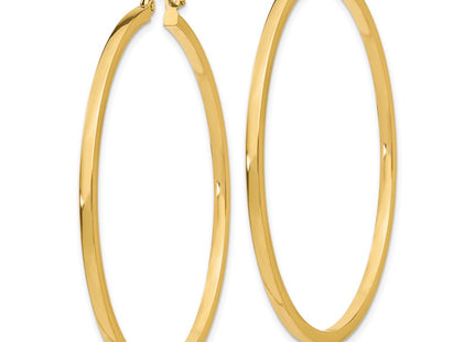 14K gold hoop earrings, alternate view