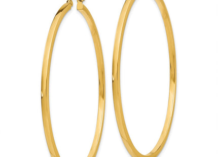 14K gold hoop earrings, alternate view
