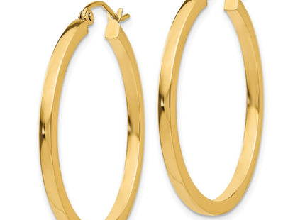 14K gold hoop earrings, alternate view