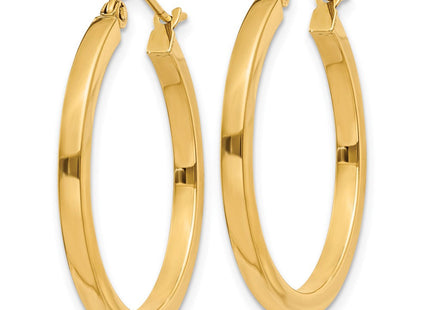 14K gold hoop earrings, alternate view