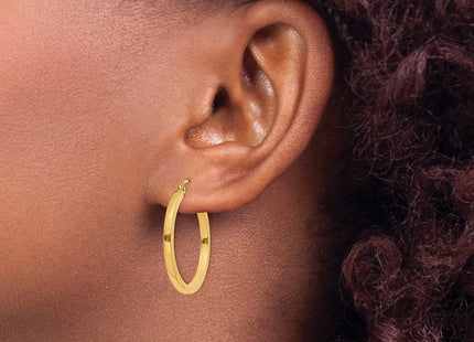14K gold hoop earrings, another view