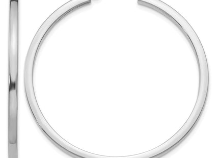 14K white gold hoop earrings