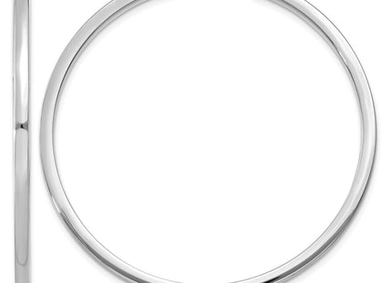 14K white gold hoop earrings