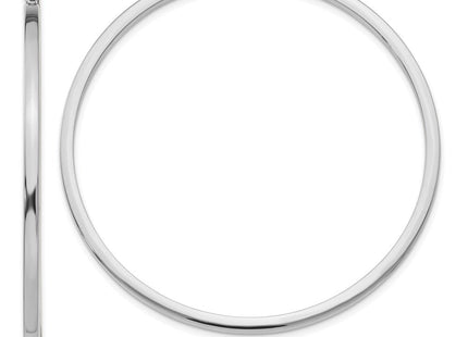 14k White Gold Square Tube Hoops (Style T1081)