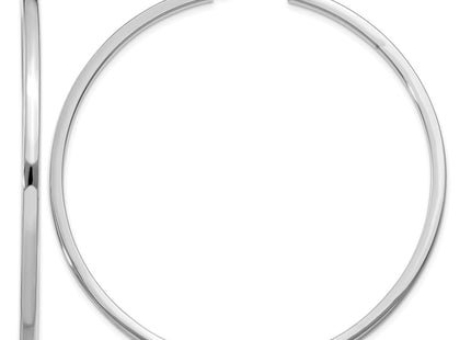 14K white gold hoop earrings
