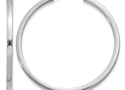 14K white gold hoop earrings